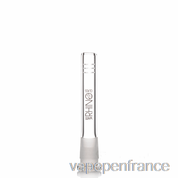 Stylo Vape à Tige En Verre De Rhinocéros Blanc 19/14 De 4 Pouces